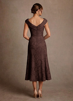 Azazie Keith Klänningar till brudens mor Klä Tubklänning i Blommig Utbrändhet Plisserad Ganache image2