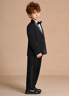 front Lucas Black Boys Shawl Lapel Tuxedos