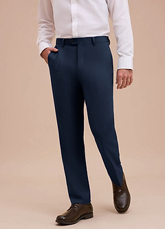 Ethan Dark Navy Refined Weave Dress Pants