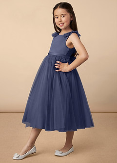 Azazie Dolly Final Sale Stormy A-Line Bow Tulle Dress image2