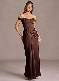 Lorelei Mocha Coco Maxi Dress Ready to Ship | Azazie