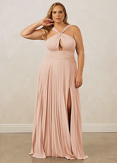 Christian Siriano Bridal for Azazie 1009 Brautjungfernkleider A-Linie Plissee Chiffon Kleid Englisches Rosa image11