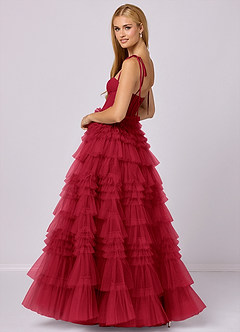 Barbie ♥ Azazie Bridesmaid Dresses Scarlet A-Line Sweetheart Neckline Tulle Dress image2