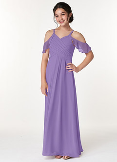Azazie Dakota Junior Tahiti A-Line Off the Shoulder Chiffon Dress image5