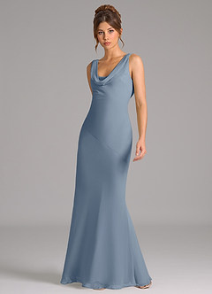 Azazie Rylina Bridesmaid Dresses Twilight Mermaid Pleated Chiffon Dress image5