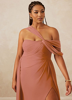 Christian Siriano Bridal for Azazie 1014 Robes de demoiselle d'honneur Robe Trapèze en Mousseline de soie Épaule décolletée Mai Tai image15