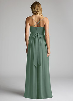 Azazie Llana Maternity Bridesmaid Dresses A-Line Chiffon Floor-Length Dress image4