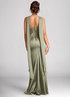 Calista Dusty Sage Luminous Satin Maxi Dress image2