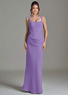 Azazie Niamh Bridesmaid Dresses Tahiti Mermaid Corset Chiffon Dress image3