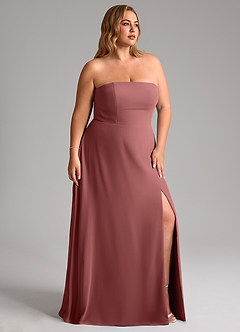 Azazie Wren Bridesmaid Dresses Amethyst A-Line Side Slit Chiffon Convertible Dress image12