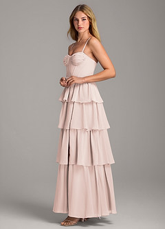 Azazie Alanna Bridesmaid Dresses Rose Petal A-Line Sweetheart Neckline Chiffon Dress image6