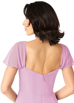 Azazie Tancie Bridesmaid Dresses Candy Pink A-Line Off the Shoulder Chiffon Convertible Dress image5