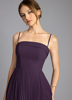 Azazie Mariana Bridesmaid Dresses Plum A-Line Strapless Chiffon Dress image2