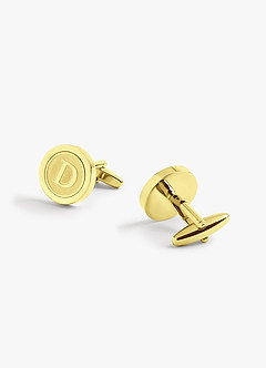 front Customizable Single Initial Cuff Links