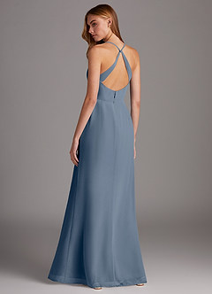 Azazie Manila Bridesmaid Dresses Twilight Sheath V-Neck Chiffon Dress image2