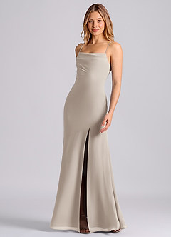 Azazie Grata Brudtärnklänningar Klä av Sjöjungfru i Chiffong Plisserad Frost image5