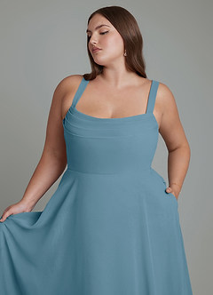 Azazie Shaude Bridesmaid Dresses Bermuda A-Line Pleated Chiffon Dress image11