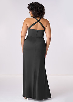 Barbie ♥ Azazie Bridesmaid Dresses Criss Cross Strap Stretch Satin Sheath Dress image7
