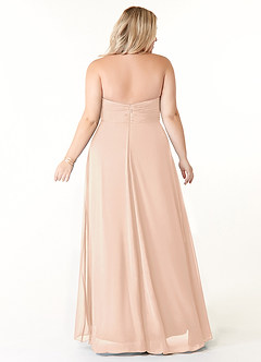 Azazie Tessie Bridesmaid Dresses English Rose A-Line V-Neck Pleated Chiffon Dress image9