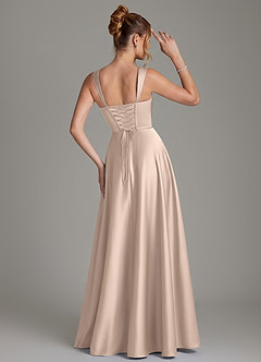 Azazie Azaria Brautjungfernkleider A-Linie Korsett Stretch-Satin Kleid Englisches Rosa image5