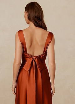 Christian Siriano Bridal for Azazie 1001 Bridesmaid Dresses Paprika A-Line Sweetheart Neckline Stretch Satin Dress image9