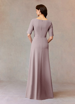 Azazie Joelle Mother of the Bride Dresses Vintage Mauve A-Line Sequins Stretch Crepe Dress image4
