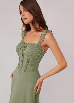 Barbie ♥ Azazie Bridesmaid Dresses Pistachio A-Line Sweetheart Neckline Chiffon Dress image5