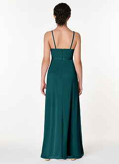 Azazie Luxy Junior Peacock Pleated Mesh Dress image2