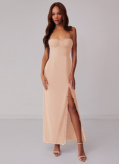 Barbie ♥ Azazie Final Sale English Rose Sheath Corset Chiffon Dress image1