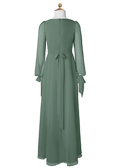Azazie Leonia A-Linie mit Taschen Chiffon Kleider Eukalyptus image8