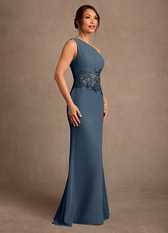 Azazie Kathie vestidos de madre de la novia Vestido de Neptuno de Gasa de Corte Sirena con Encaje image3