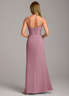 Azazie Chantel Bridesmaid Dresses Vintage Mauve Sheath Strapless Chiffon Convertible Dress image6