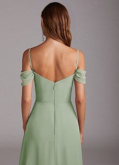 Azazie Marley Bridesmaid Dresses Dusty Sage A-Line Off the Shoulder Chiffon Convertible Dress image10