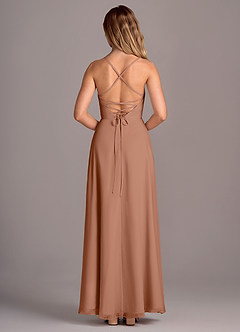 Azazie Mei Abiti da Damigella Abito A-Line in Chiffon Bronzo image6