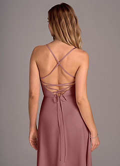 Azazie Mei Bridesmaid Dresses Desert Rose A-Line Chiffon Dress image2