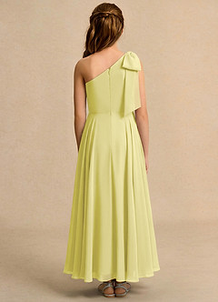 Azazie Guppy Girls Formal Jurken voor bloemenmeisjes A-Lijn Jurk van Chiffon One-Shoulder Citroensorbet image2