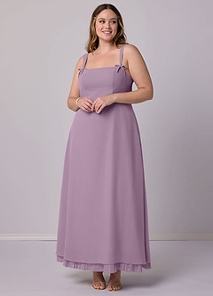 Barbie ♥ Azazie Bridesmaid Dresses Wisteria A-Line Pleated Chiffon Dress image7