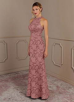 Azazie Tyra Mère de la mariée Robes Robe Sirène en Blumen-Burnout Rose Poussiéreuse image2