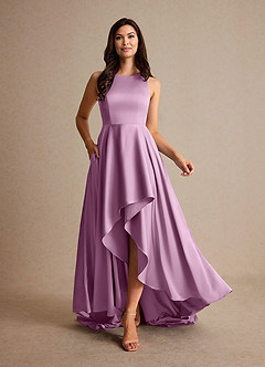 Azazie Niles Kleider für die Brautmutter A-Linie Schleppe Stretch-Satin Kleid Blauregen image6