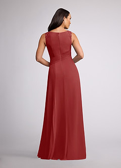 Azazie Galvan Mother of the Bride Dresses Rust A-Line Sequins Chiffon Dress image4