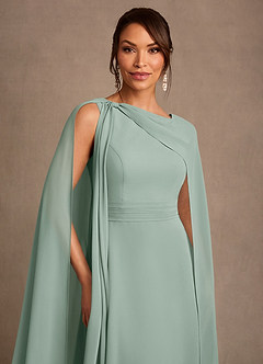 Azazie Liddie Mother of the Bride Dresses Agave A-Line Pleated Chiffon Dress image6