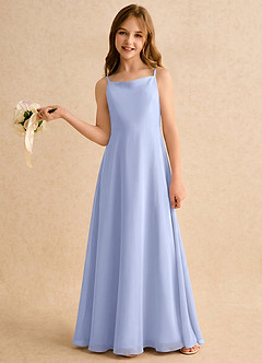 Azazie Jaella Girls Formal Flower Girl Klänningar Klänning A-linje i Chiffong Plisserad image2