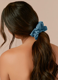 front Matching Color Bridesmaid Stretch Satin Over Size Scrunchies