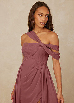 Christian Siriano Bridal for Azazie 1014 Brautjungfernkleider A-Linie Schulterfrei Chiffon Kleid Amethyst image7