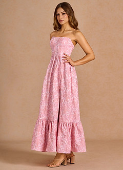 Robe Longue Multicolore Rose Soline image3
