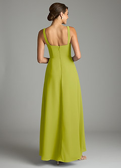 Azazie Debra Bridesmaid Dresses Lemongrass A-Line with Pockets Chiffon Convertible Dress image6
