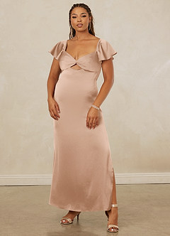 Christian Siriano Bridal for Azazie 1005 Bridesmaid Dresses English Rose Sheath Sweetheart Neckline Stretch Satin Dress image9
