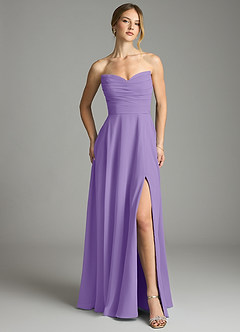 Azazie Ayla Abiti da Damigella Abito A-Line in Chiffon Scollo a Cuore Tahiti image5