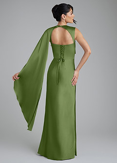 Azazie Taj Bridesmaid Dresses Juniper Mermaid Corset Stretch Satin Dress image2