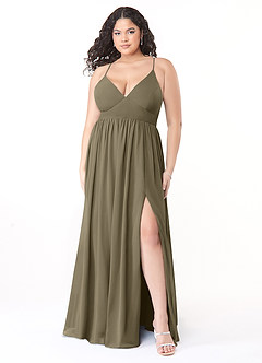 Azazie Aaida Suknie dla druhen Linia A Gorset Szyfon Do ziemi Sukienka image7